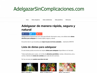 adelgazarsincomplicaciones.com snapshot