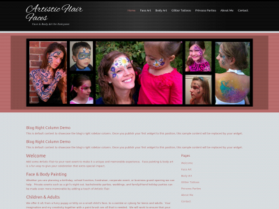 artisticflairfaces.com snapshot
