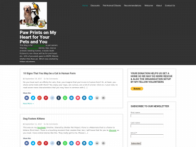pawprintsonmyheartforpets.com snapshot