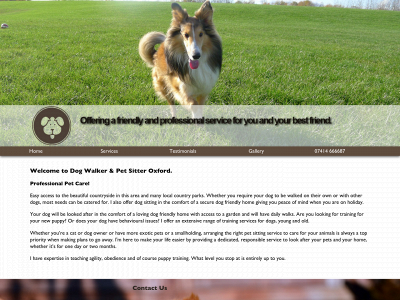 dogwalkerandpetsitteroxford.co.uk snapshot