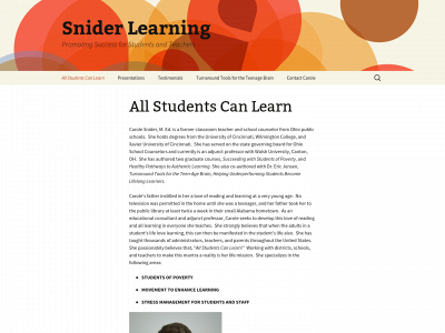 sniderlearning.com snapshot