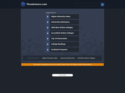 threehonors.com snapshot