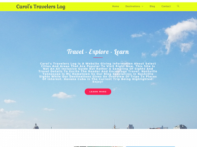 carolstravelerslog.com snapshot
