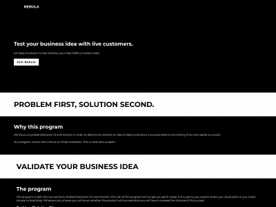nebula-incubator.com snapshot