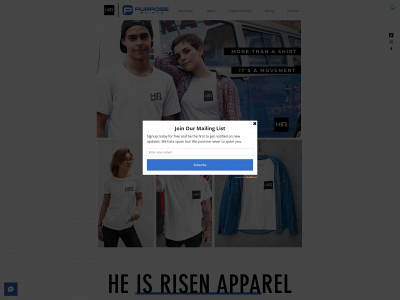 purposeshirts.org snapshot