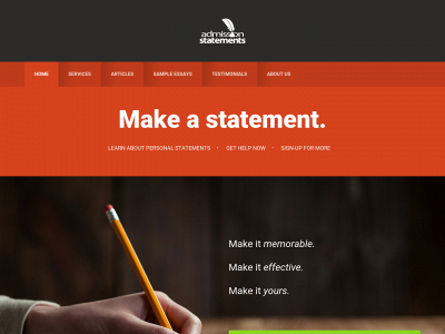 admissionstatements.com snapshot