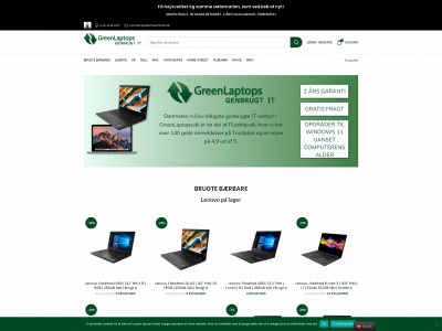 greenlaptops.dk snapshot