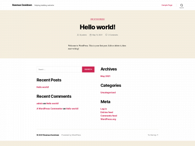 rasmusdavidsen.com snapshot
