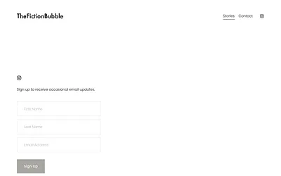 thefictionbubble.com snapshot