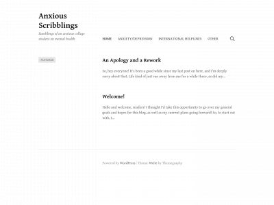 anxiousscribblings.com snapshot