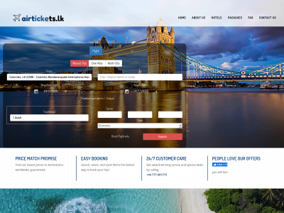 airtickets.lk snapshot