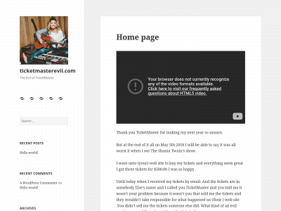 ticketmasterevil.com snapshot