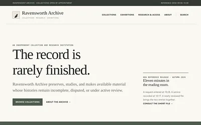 ravenswortharchive.com snapshot