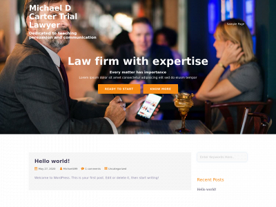 michaeldcartertriallawyer.com snapshot