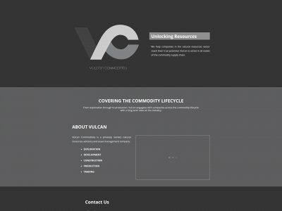 vulcancommodities.com snapshot