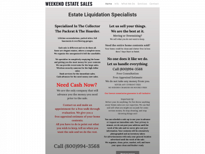www.weekendestatesales.com snapshot