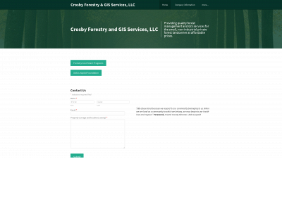 crosbyforestry.com snapshot