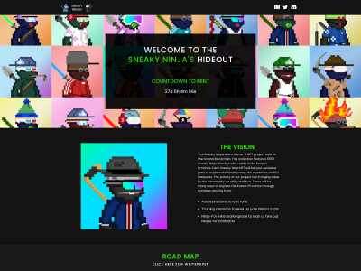 sneakyninjasnft.com snapshot