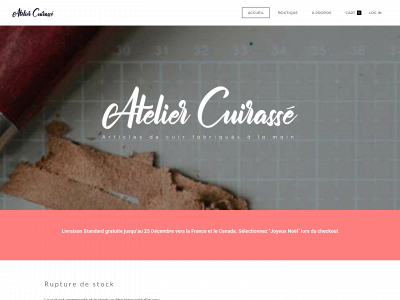 www.ateliercuirasse.com snapshot