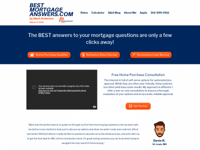 bestmortgageanswers.com snapshot