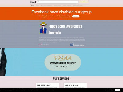 puppyscamawarenessaustralia.com.au snapshot