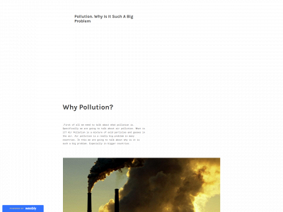 polutionpurposeproject.weebly.com snapshot
