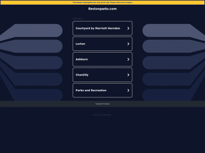 restonparks.com snapshot