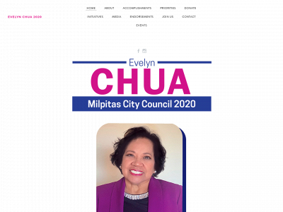 www.evelynchuaforcitycouncil2020.com snapshot