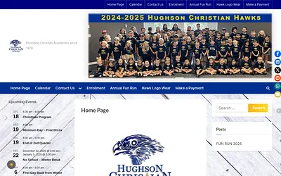 hughsonchristianschool.com snapshot