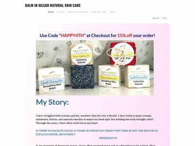 www.balmingileadskincare.com snapshot