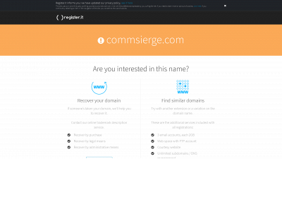 commsierge.com snapshot