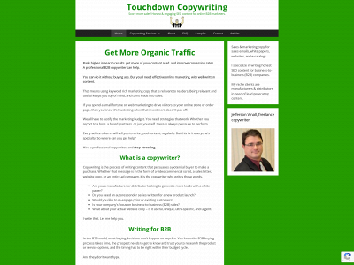touchdowncopywriting.com snapshot