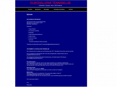 elbohallenstennisklub.dk snapshot