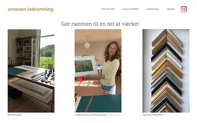 arnesenindramning.dk snapshot