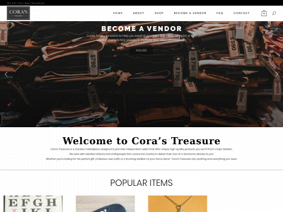 corastreasures.com snapshot
