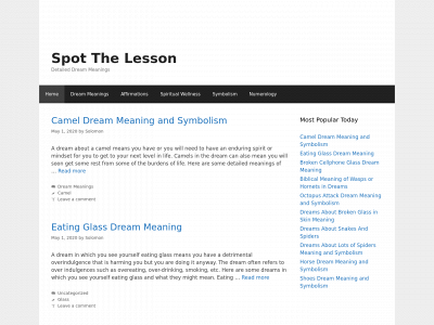 spotthelesson.com snapshot