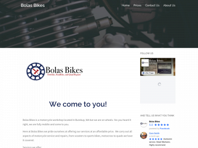 bolasbikes.com.au snapshot