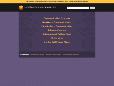 shorelinecommunications.com snapshot