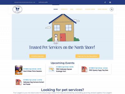 www.fourleggersdogdaycare.com snapshot