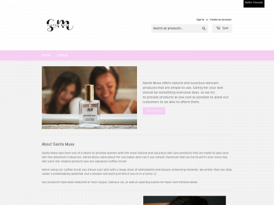 www.saintemuseskincare.com snapshot