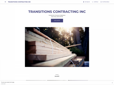 transitionscontractinginc.com snapshot