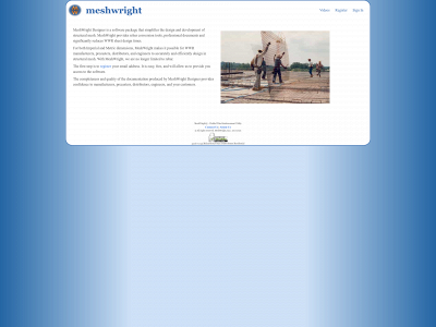 meshwright.com snapshot