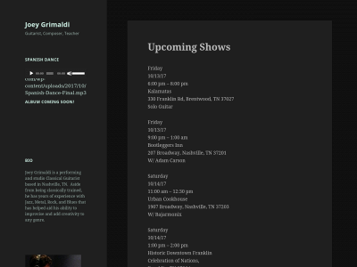 joeygrimaldimusic.com snapshot