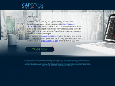 binaryoptionseurope.com snapshot