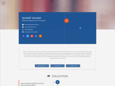 sharifrahim.com snapshot