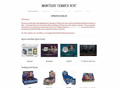 www.montasycomicsnyc.com snapshot