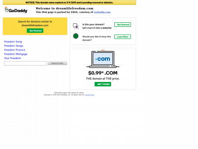 dreamlifefreedom.com snapshot