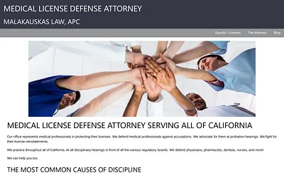 californiamedicallicenseattorney.com snapshot