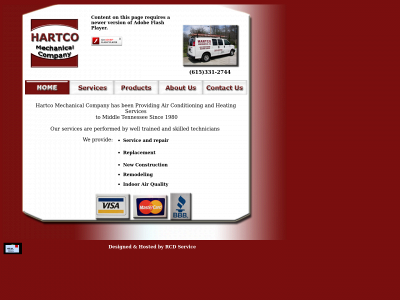 hartcomechanical.com snapshot