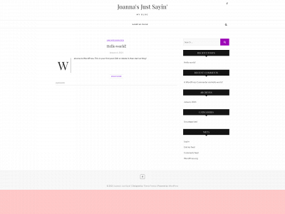 joannasjustsayin.com snapshot